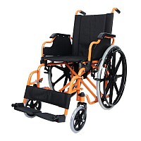 High strength folding steel manual wheel chair